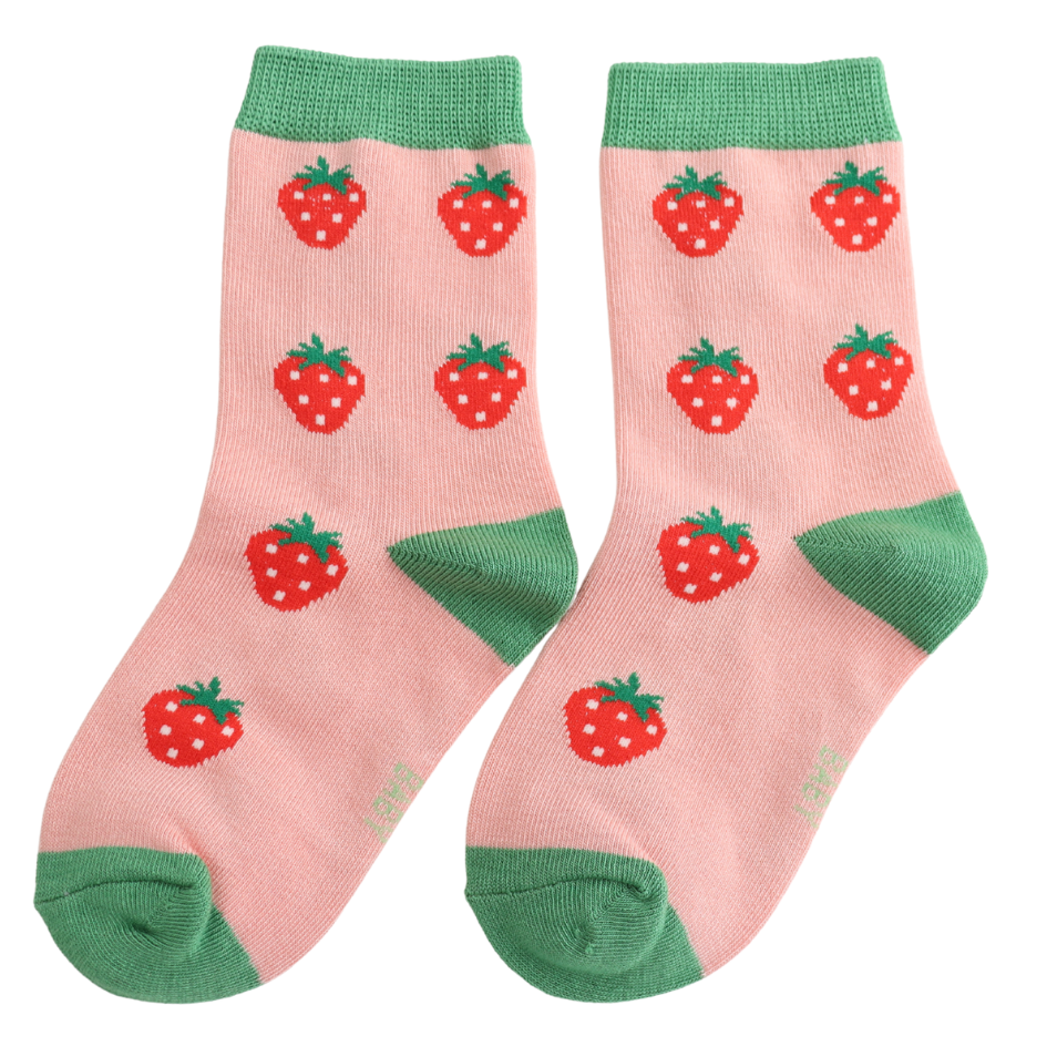 Sparrow Socks Baby Strawberries Dusky Pink 2-3 y