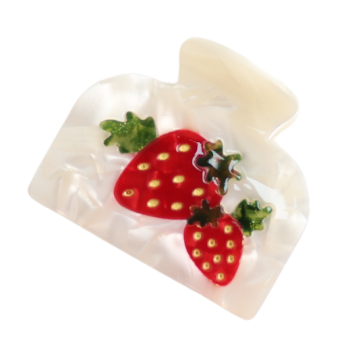Strawberries Square Hair Claw Clip