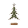 Christmas  Green & White Tree With Gold Star Extra Small