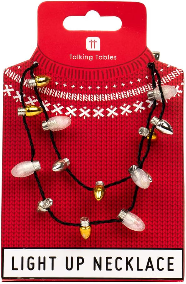 Talking Tables Christmas Entertainment Light Up Necklace