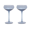 The Lou Coupe Glass Set Of Two Blue