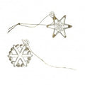 Tiny Glass Star Snowflake Decoration