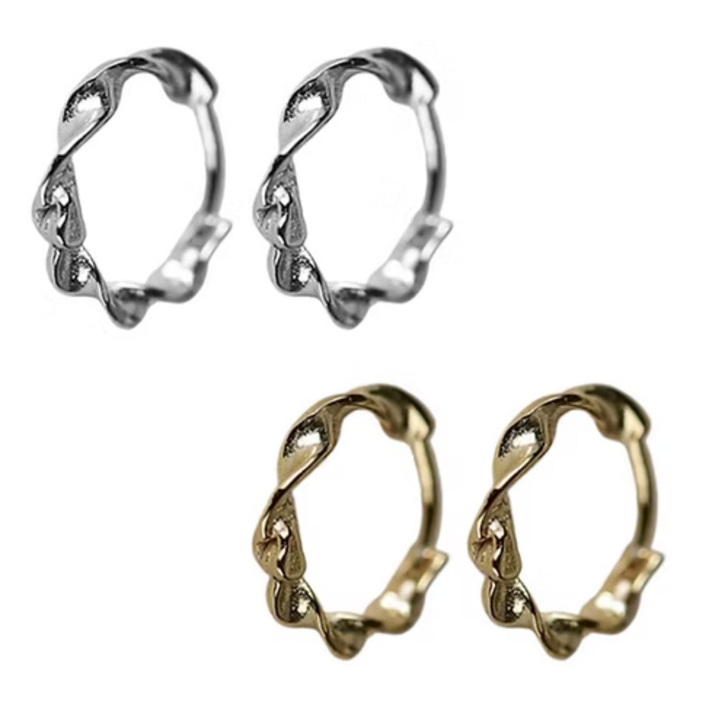 She Is Beautiful Classic Twist Huggies Gold