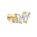 She Is Beautiful Willow Labret Stud Gold