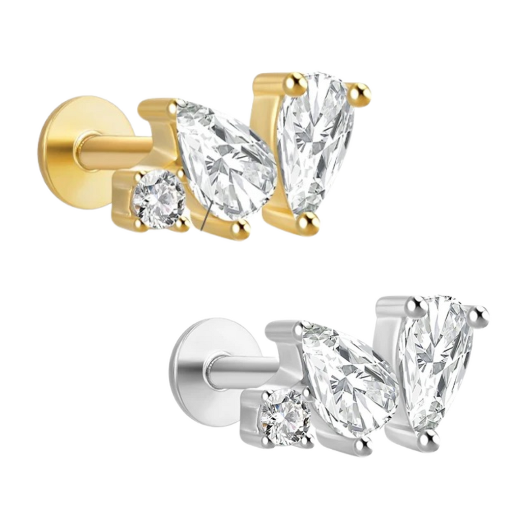 She Is Beautiful Willow Labret Stud Gold