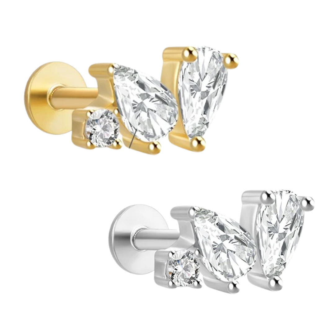 She Is Beautiful Willow Labret Stud Silver