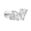 She Is Beautiful Willow Labret Stud Silver
