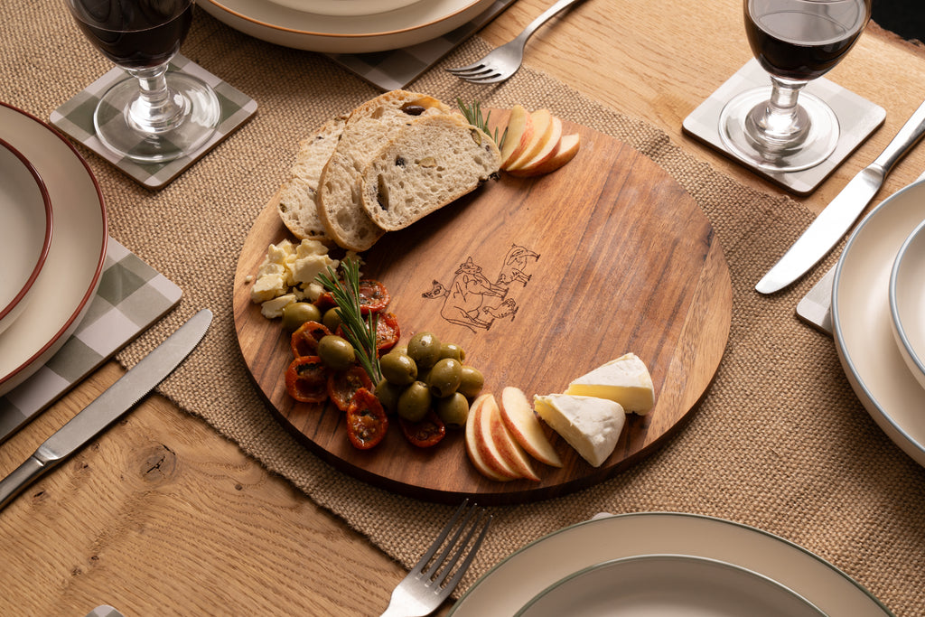 Woodbury Lane Round Wooden Board