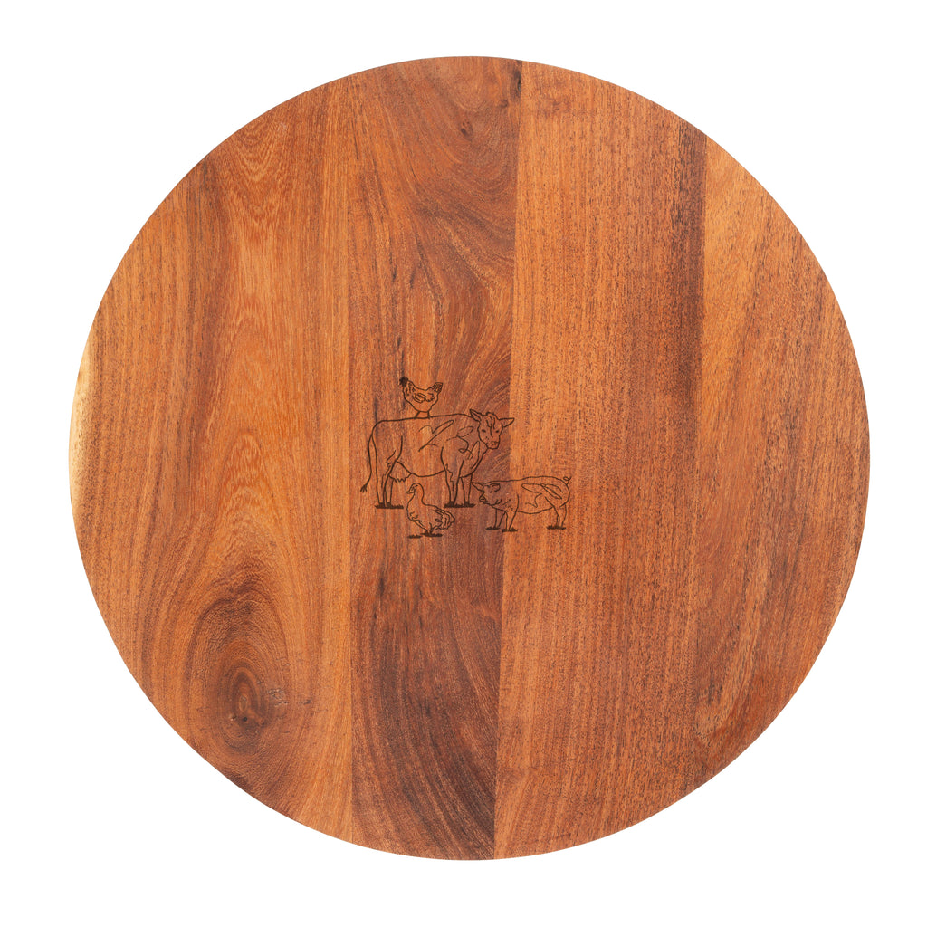 Woodbury Lane Round Wooden Board