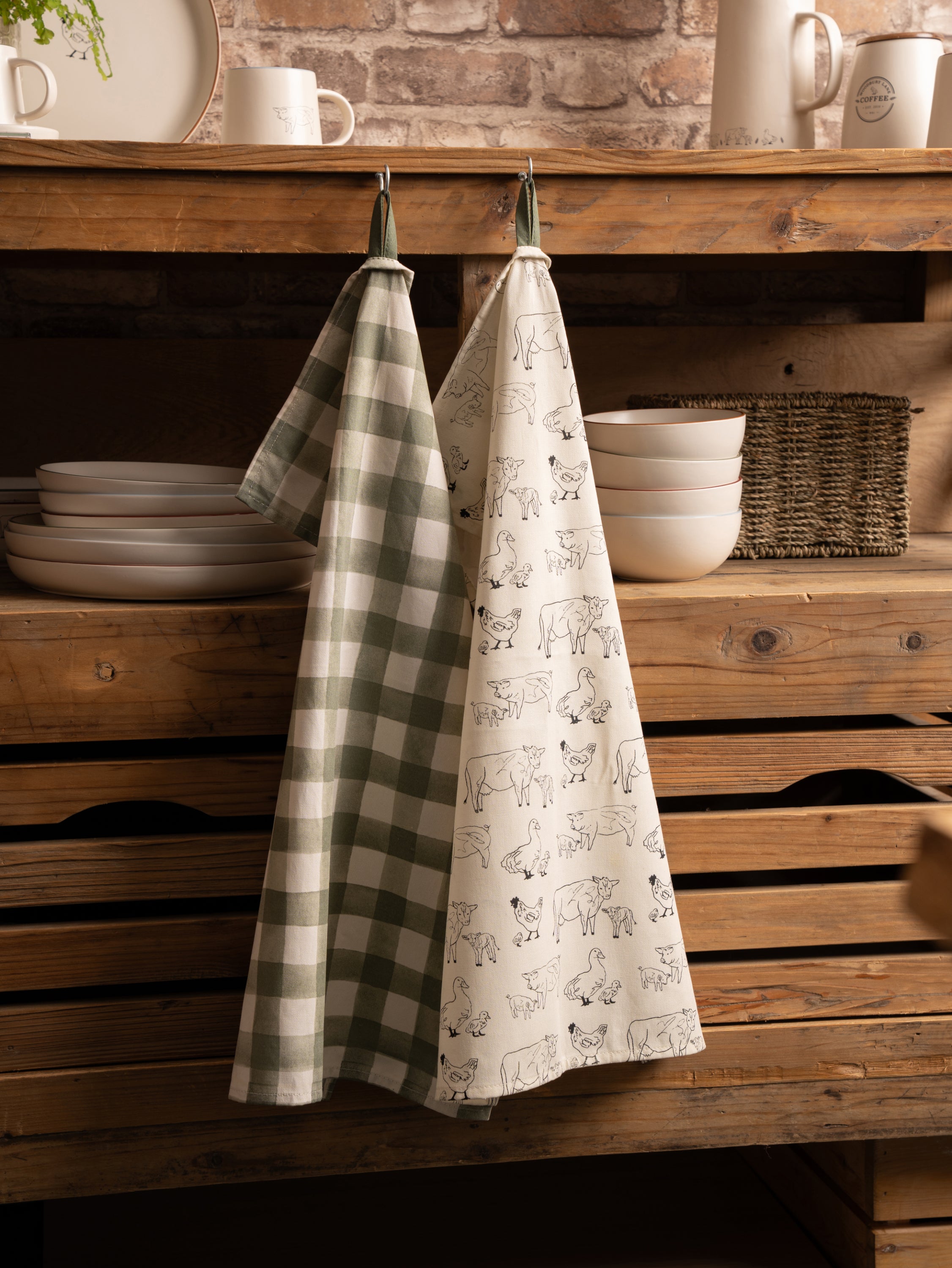 Woodbury Lane Tea Towels 2pk