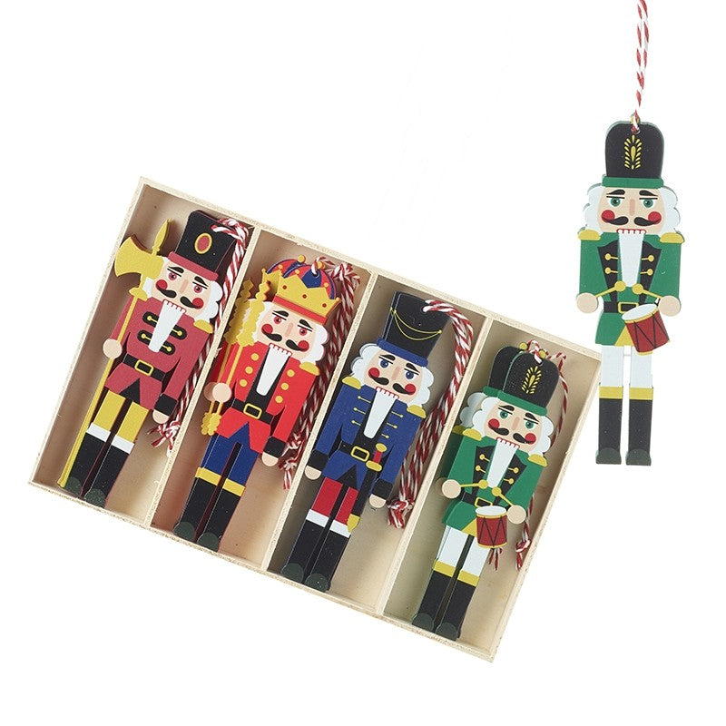 Wooden Soldier Nutcracker Hanging Christmas Tree Decorations 12