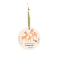 Ziggle Grandparent's First Christmas Reindeer & Rabbit 2025 Ceramic Decoration