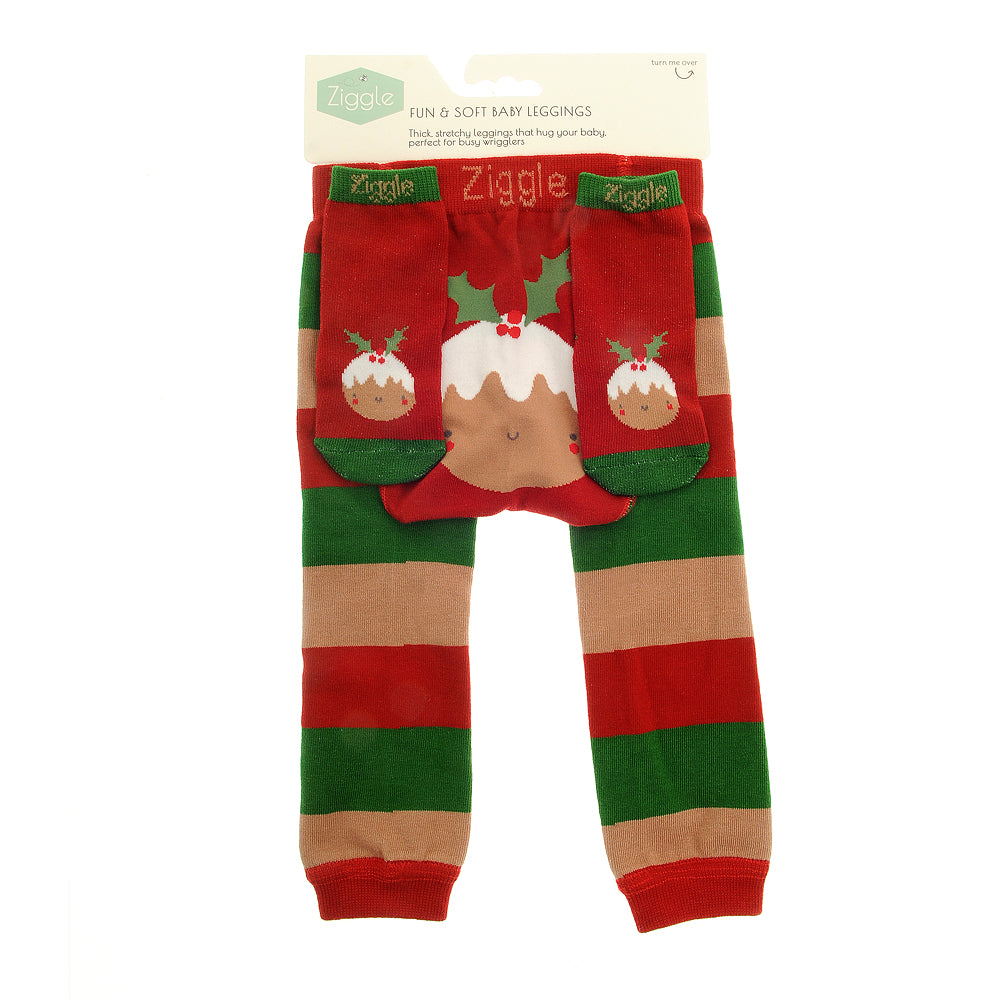 Ziggle Pudding Leggings And Socks Set  6-12 Months