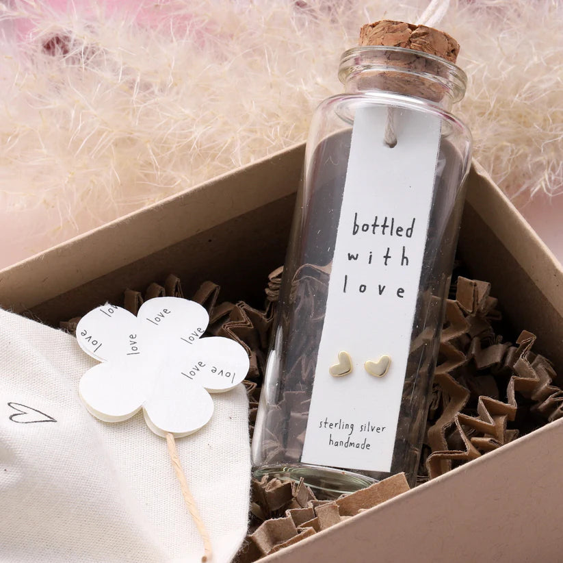 Attic Creations Bottled With Love Earrings Gold