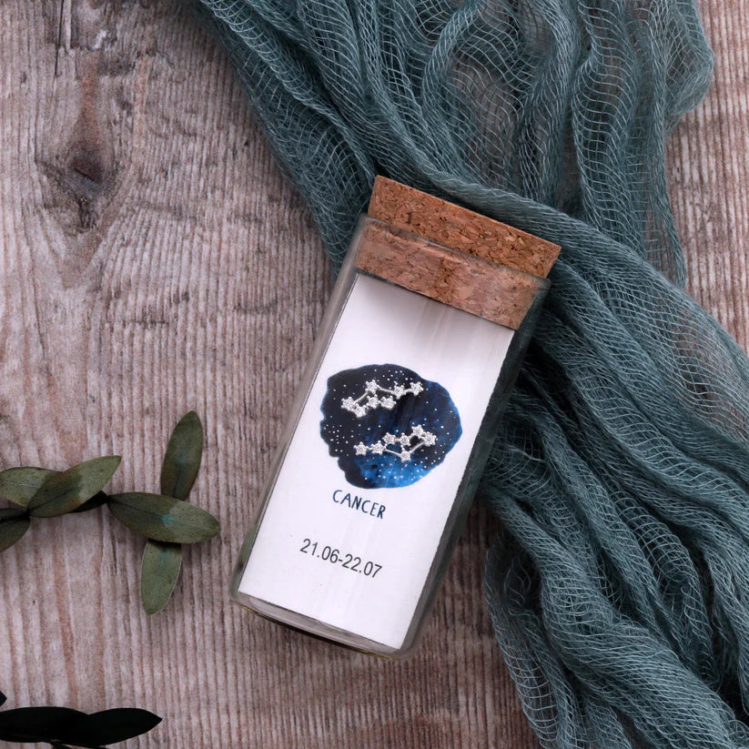 Attic Creations Star Sign Constellation Earrings Silver
