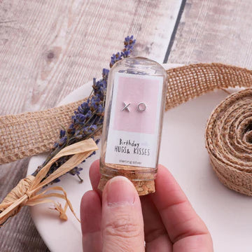 Attic Creations Birthday Kiss Hug Earrings Silver