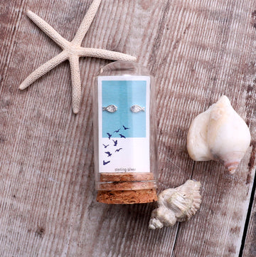 Attic Creations Little Fish Silver Earrings