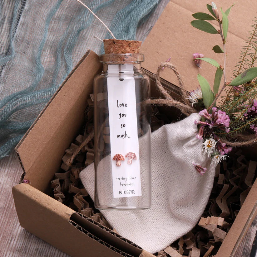 Attic Creations Love You Mushroom Earrings