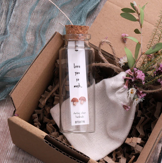 Attic Creations Love You Mushroom Earrings