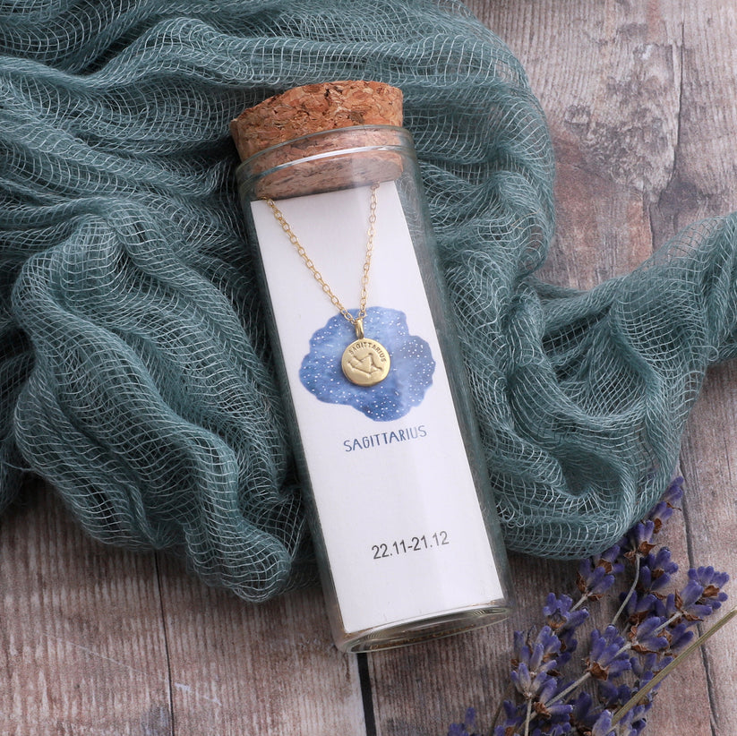 Attic Creations Star Sign Constellation Necklace Gold