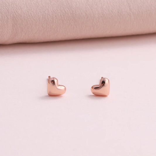 Attic Creations Earrings Thank You Heart Rose Gold
