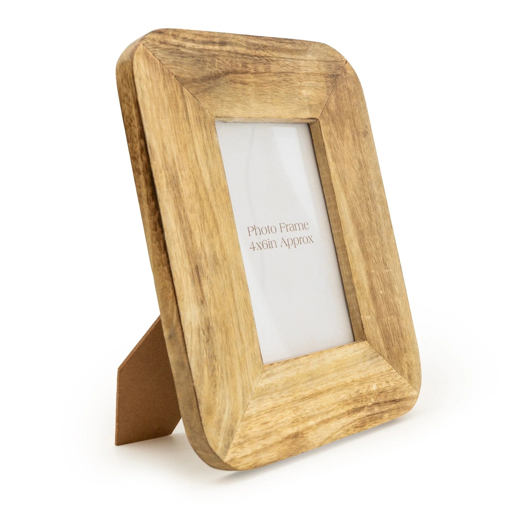 Photo Frame Mango Wood With Round Edge 4X6"