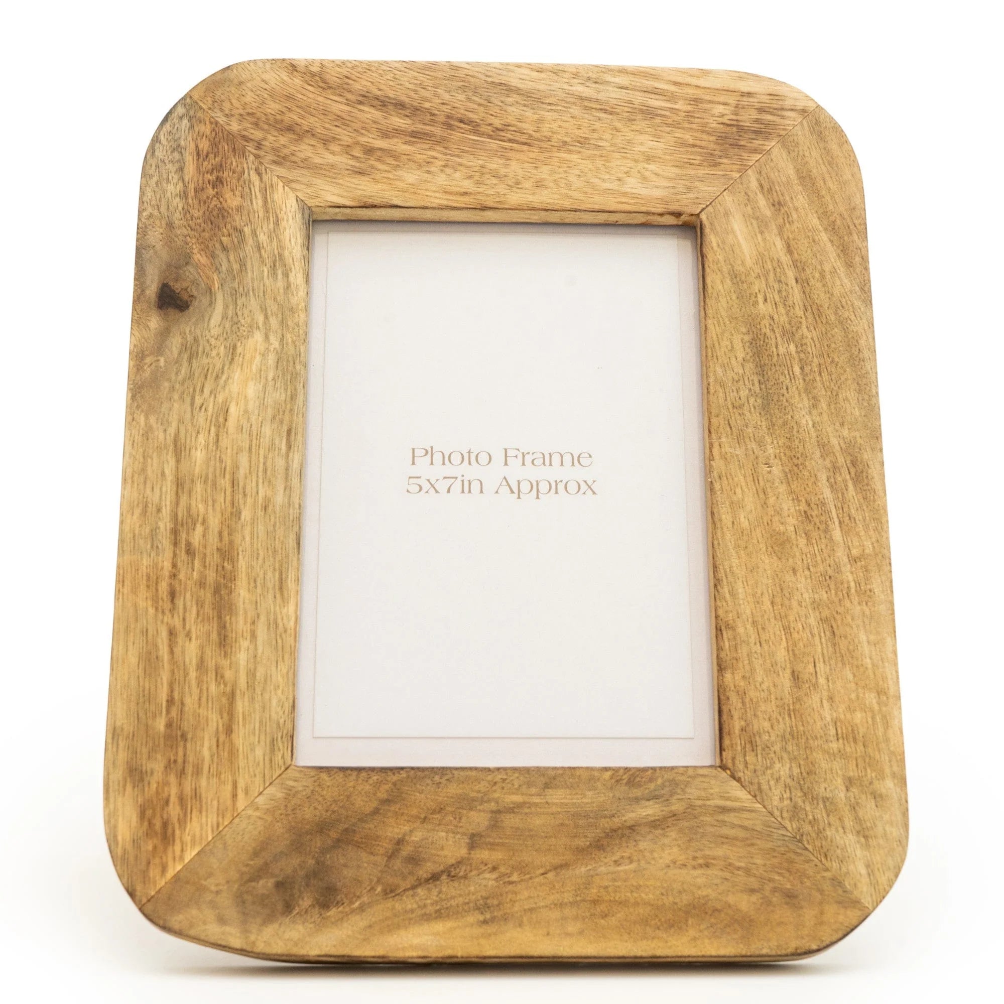 Photo Frame Mango Wood With Round Edge 5X7"