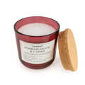 Glass Candle Jar Cork Lid Pomegrante and Cassis
