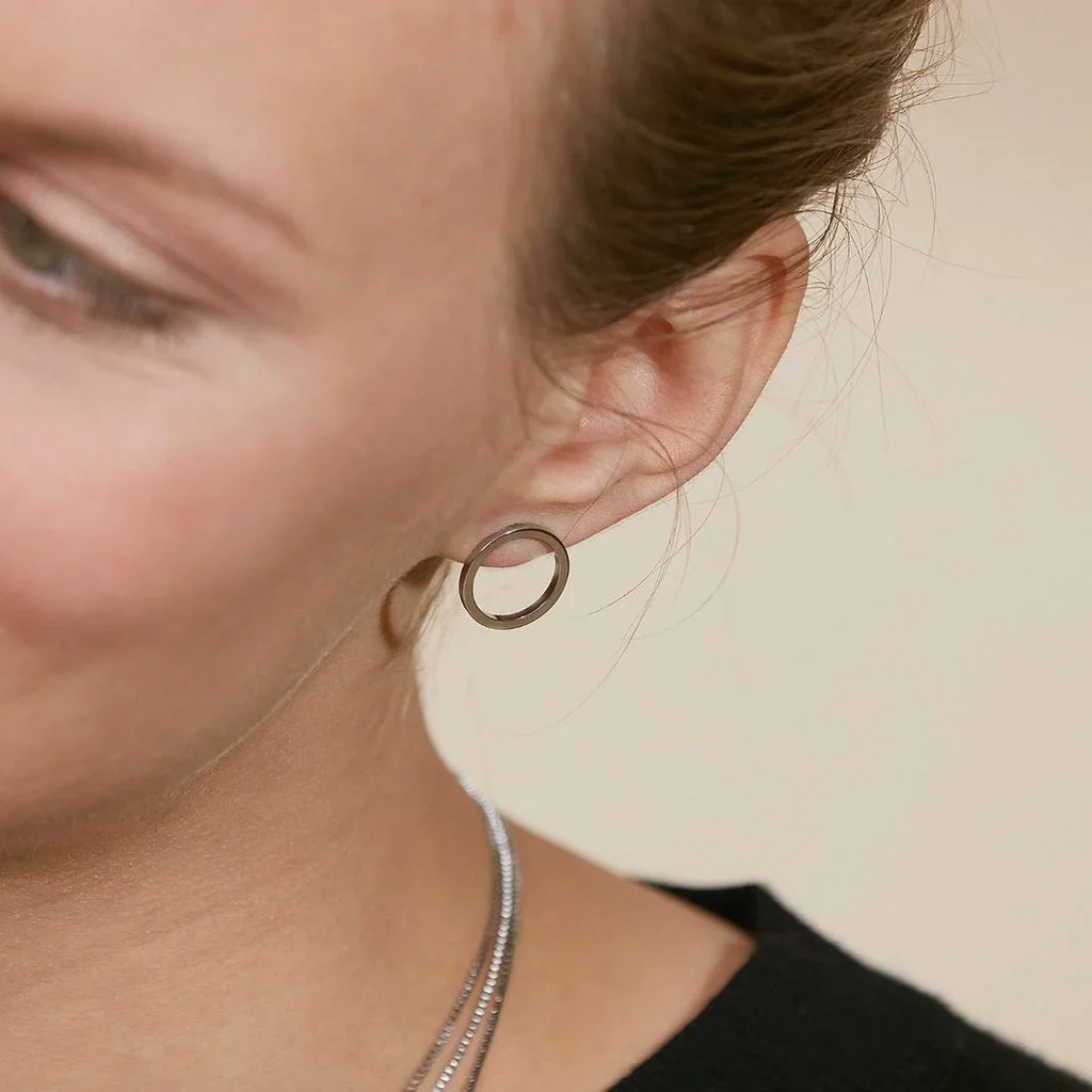 Edblad Circle Earrings Small Steel