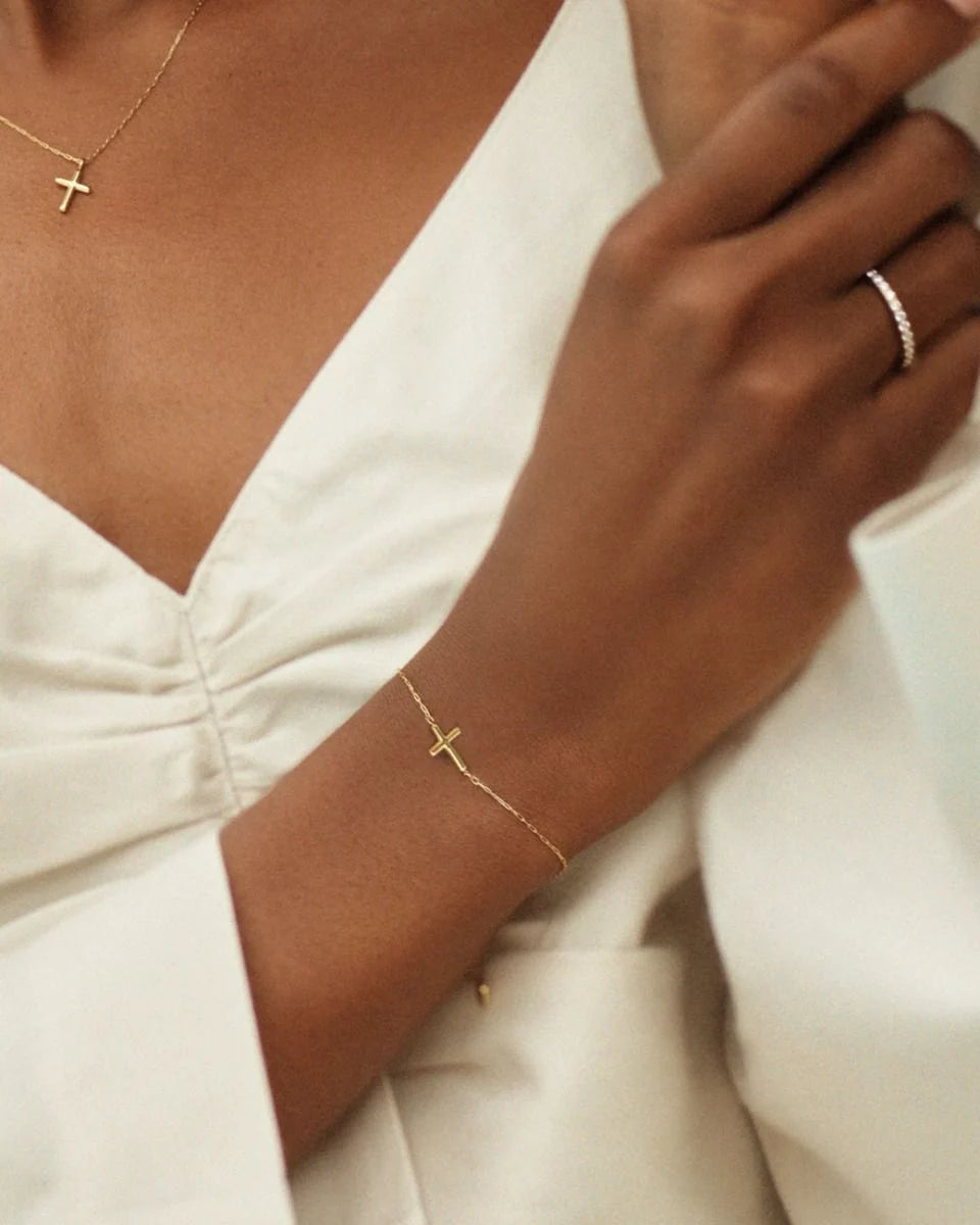 Edblad Spirit Cross Bracelet Gold