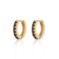 Scream Pretty Huggie Earring with Black Stones 18k Gold Plated Sterling Silver