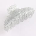 Glitter Hair Claw Clip Silver