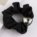 Triangle Glass Elastic Hairband Black