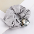 Triangle Glass Elastic Hairband Silver