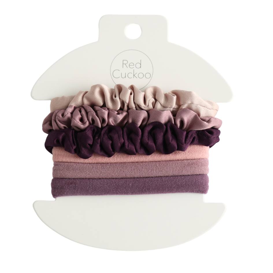 Scrunchies Hairbands Pack Of 6 Purple