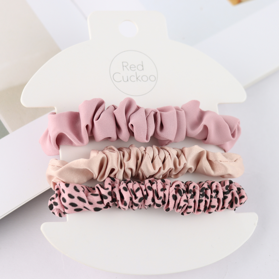 Skinny Scrunchies Pack Of 3 Pink