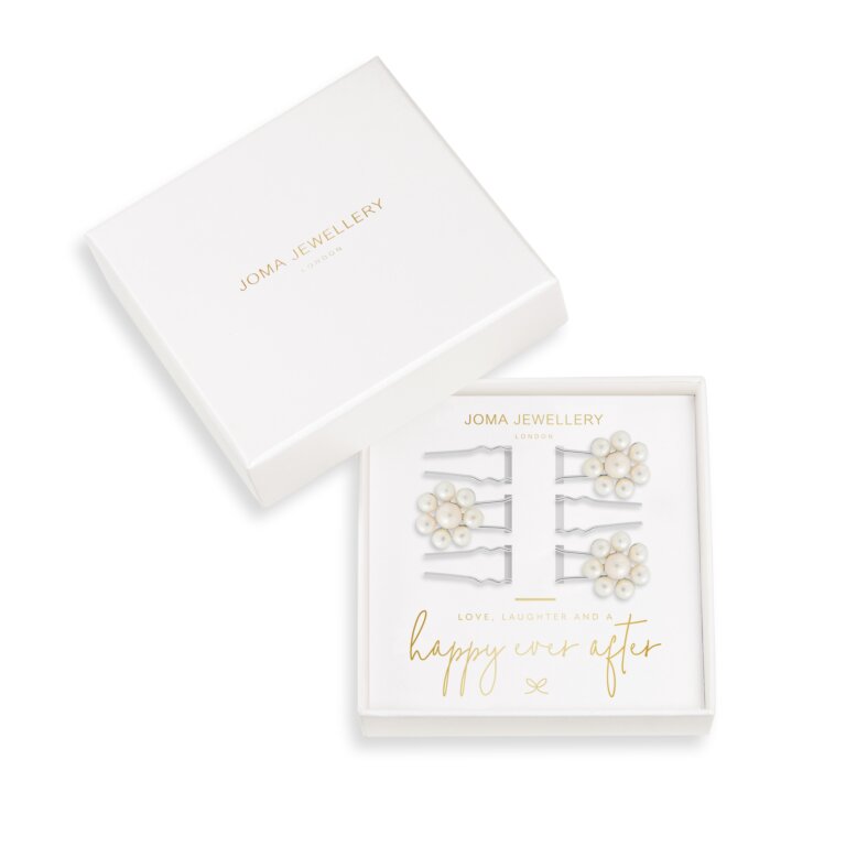 Joma Jewellery Hair Accessories Happy Ever After Pearl Flower Hair Pins
