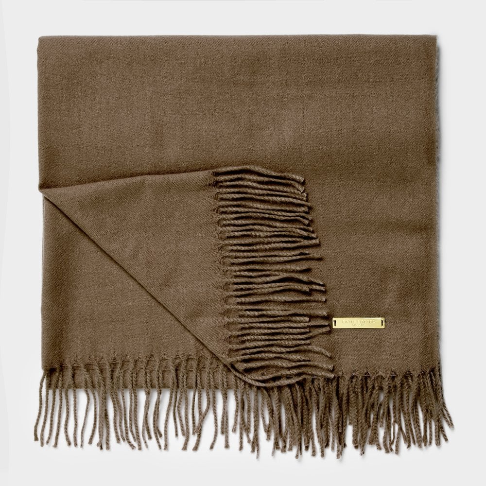 Katie Loxton Sustainable Style Blanket Scarf Dark Brown
