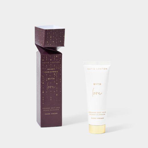 Katie Loxton Hand Cream Merry Christmas With Love Christmas Cracker Plum Orange Zest And Peach Blossom