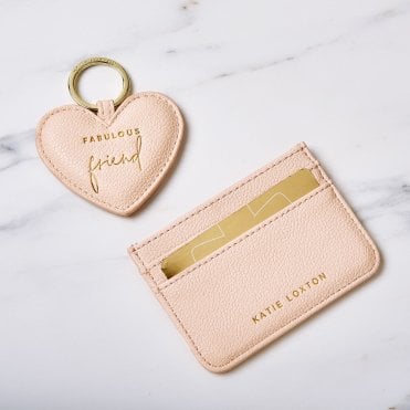 Katie Loxton Heart Keyring And Card Holder Set Fabulous Friend Cardholder Pink
