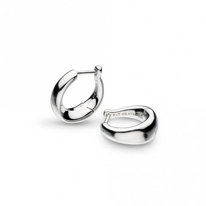 Kit Heath Bevel Cirque RP Small Hinged Huggie Hoop Earrings
