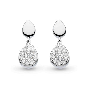 Kit Heath Coast Pebble Glisten Pavé CZ RP Drop Earrings