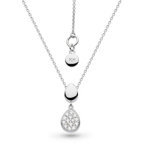 Kit Heath Coast Pebble Glisten Pavé CZ RP 18" Necklace