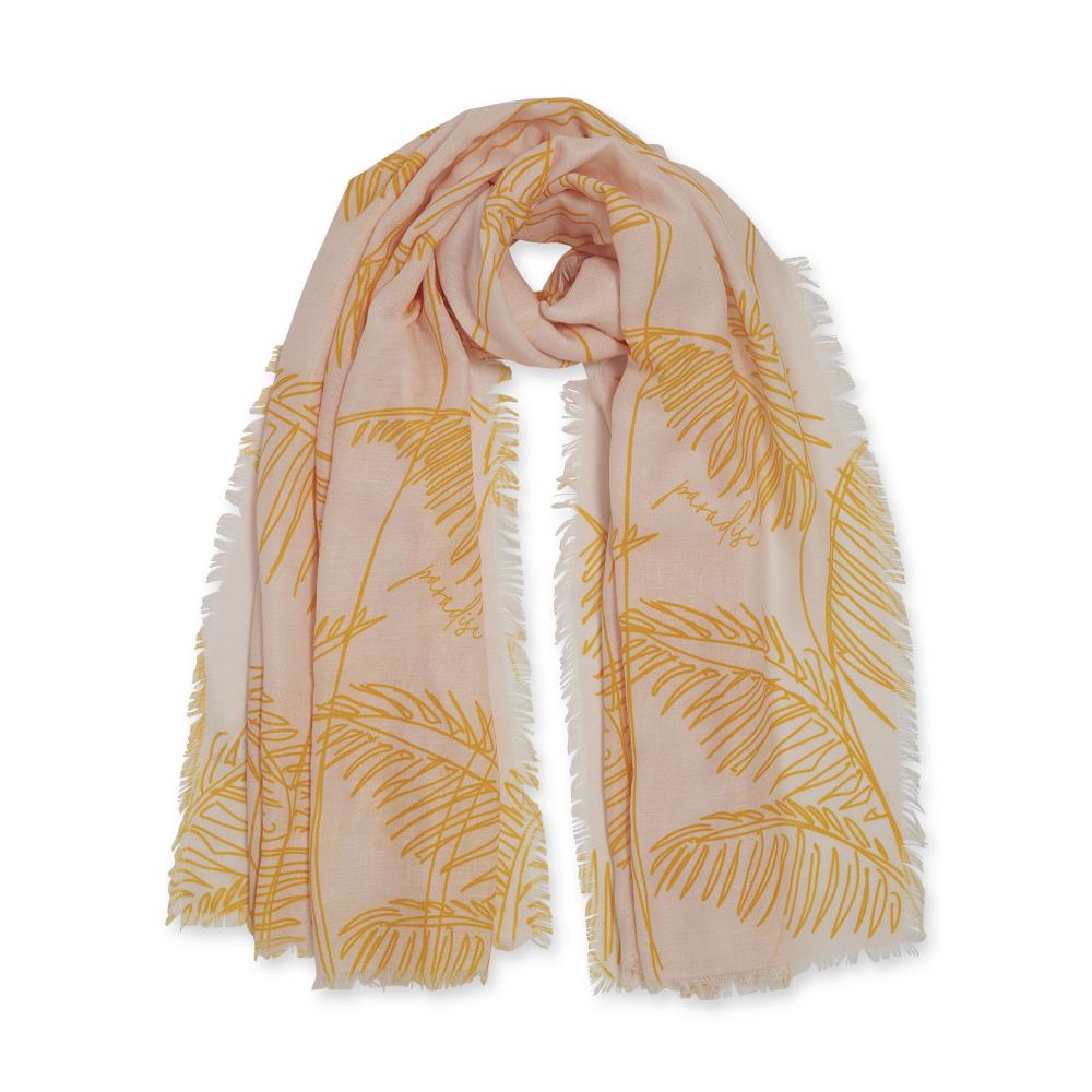 Katie Loxton Sentiment Scarf Paradise Ochre