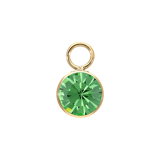 Qudo Bottone Charm 10mm Peridot
