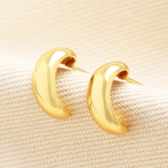 Lisa Angel Sterling Silver Half Moon Drop Earrings Gold