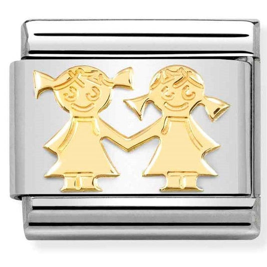 030162/67 Classic SYMBOLS and steel and 18k gold Sisters