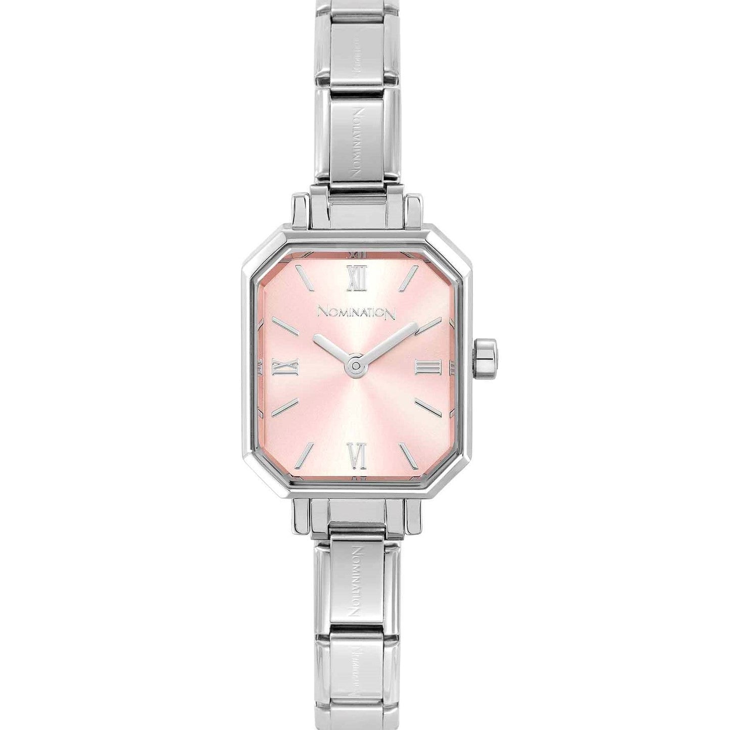 PARIS watch NEW RECTANGULAR steel strap Pink 076037/014