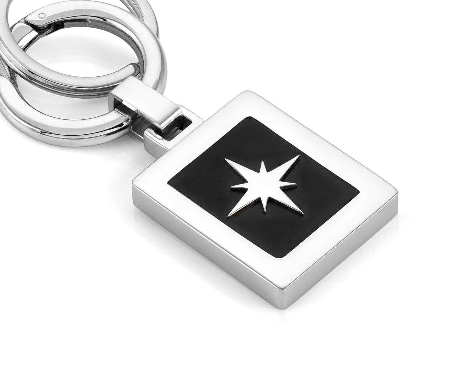 KEYRINGS key ring in PVD steel (014_Wind Rose)