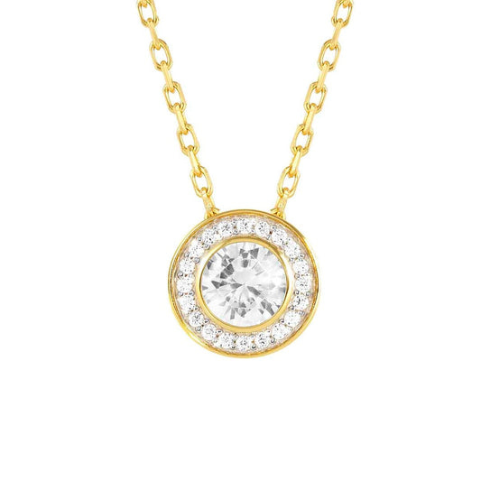 AUREA necklace 925 silver,CZ YELLOW GOLD White 145710/010